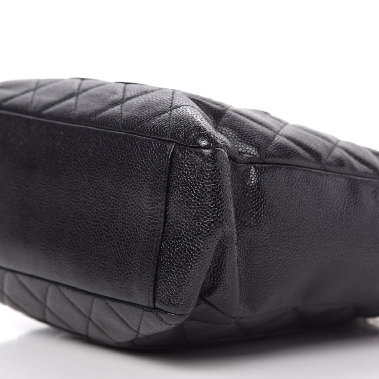Caviar Quilted Petit Shopping Tote PST Black
