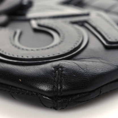 Chanel Lambskin Camellia No. 5 Chain Pouch Black 8 of 9