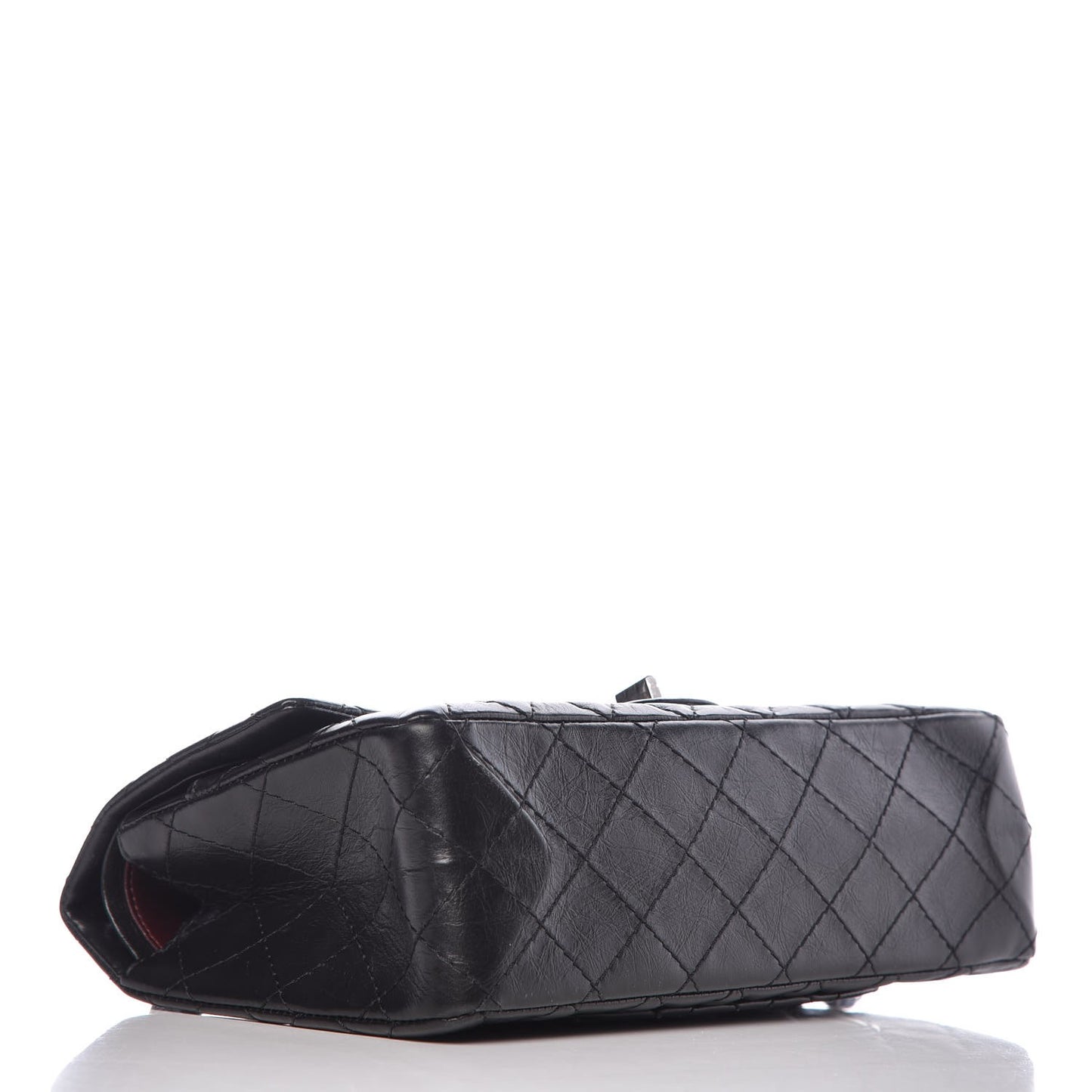 Aged Calfskin Quilted 2.55 Reissue 225 Flap Black