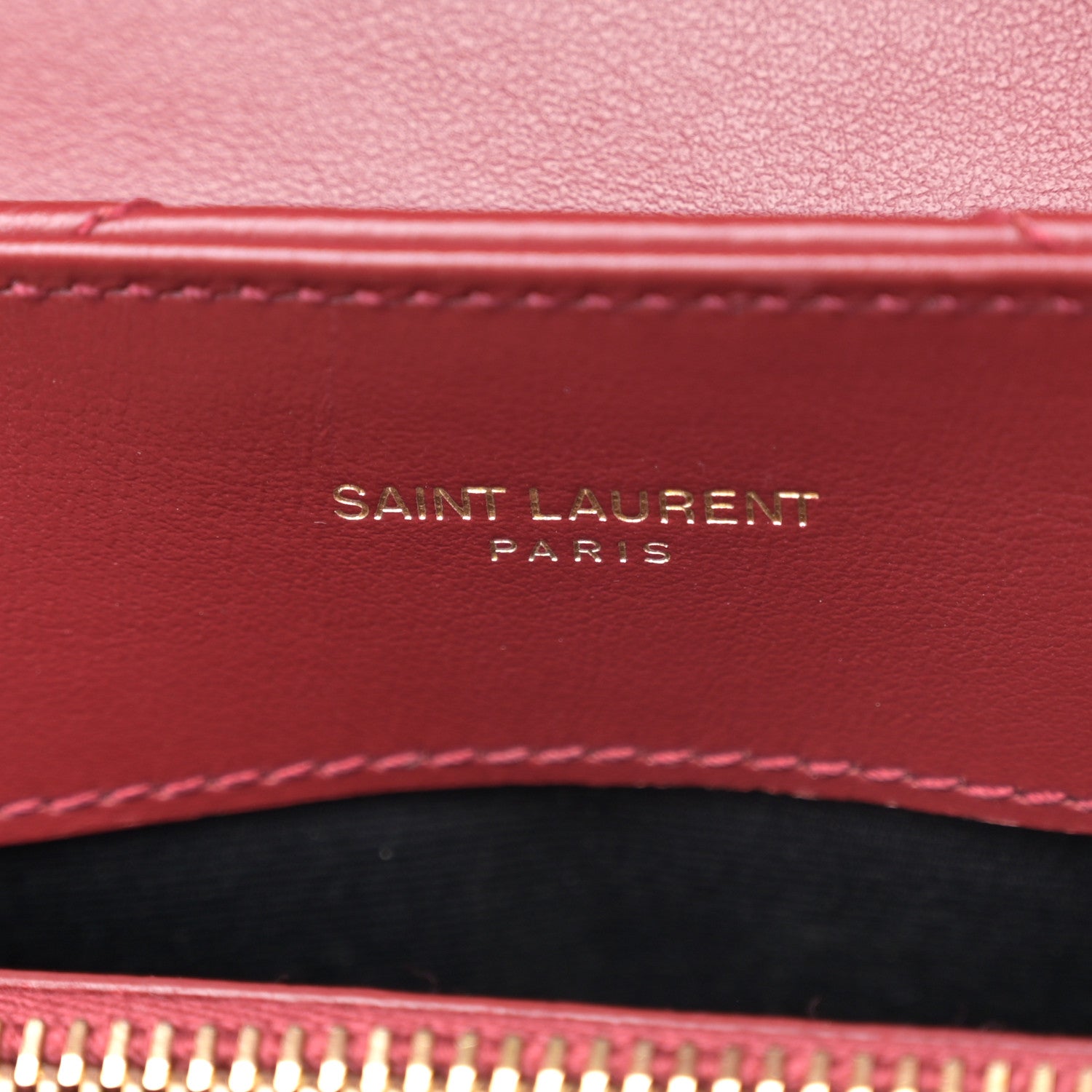 Saint Laurent Calfskin Y Quilted Monogram Small Loulou Chain Satchel Red 6 of 11
