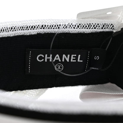 Chanel Abaca Cotton Ribbon Visor S Ecru White 8 of 9