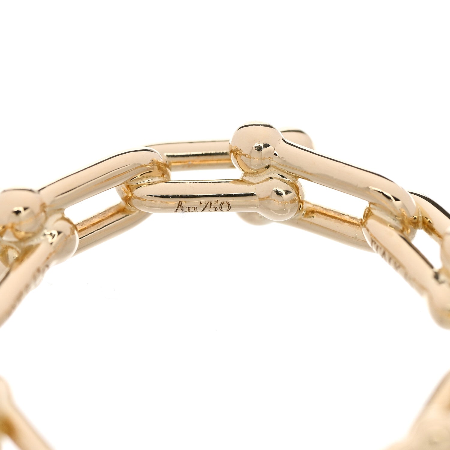 Tiffany 18K Yellow Gold Hardwear Micro Link Ring 54 6.75 5 of 7