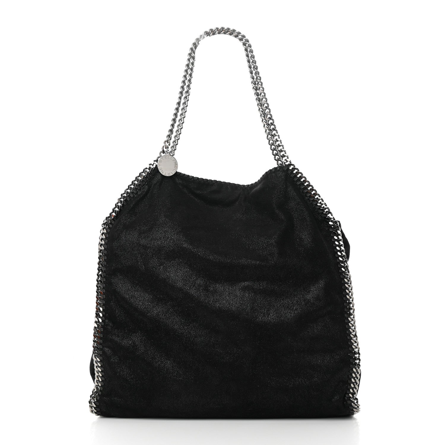 Stella McCartney Metallic Shaggy Deer Big Falabella Tote Black 3 of 11