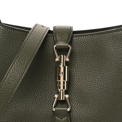 Gucci Grand Prix Calfskin Medium Jackie 1961 Hobo Dark Green 8 of 10