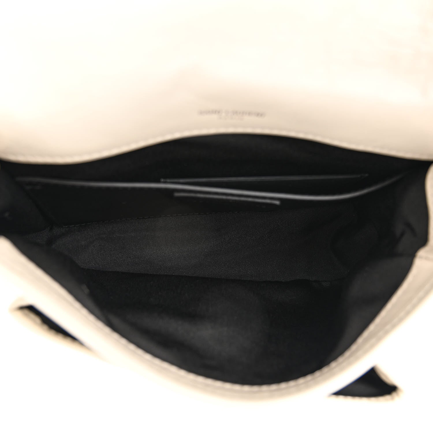 Saint Laurent Crinkled Calfskin Matelasse Monogram Baby Niki Chain Satchel Ivory 5 of 10