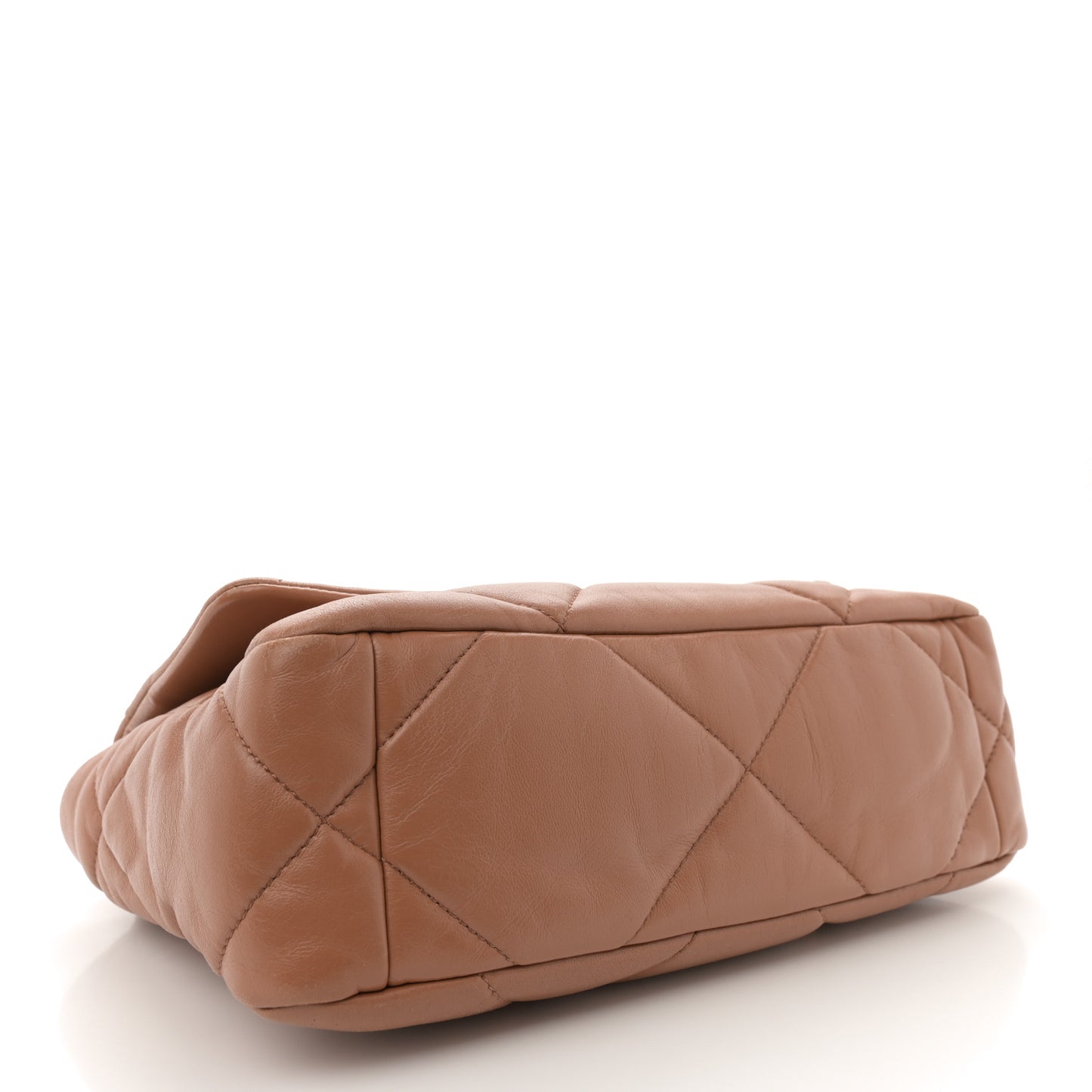 Lambskin Quilted Medium Chanel 19 Flap Brown
