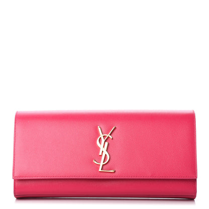 Saint Laurent Grain De Poudre Classic Monogram Cassandre Clutch Lipstick Fuchsia 1 of 6