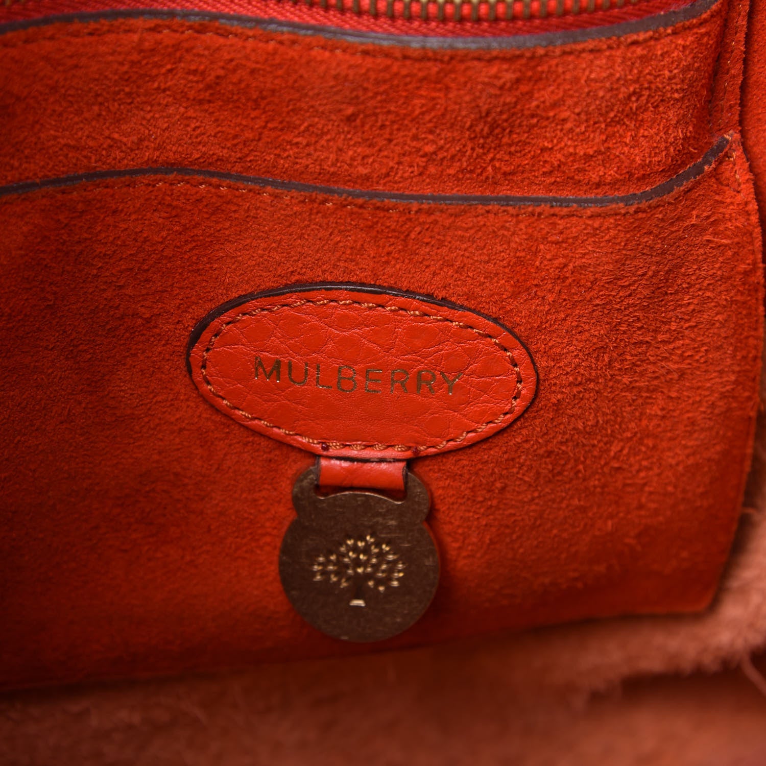 Mulberry Shiny Grain Bayswater Flame 8 of 12