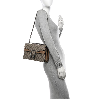 Gucci GG Supreme Monogram Small Dionysus Shoulder Bag Taupe 2 of 11