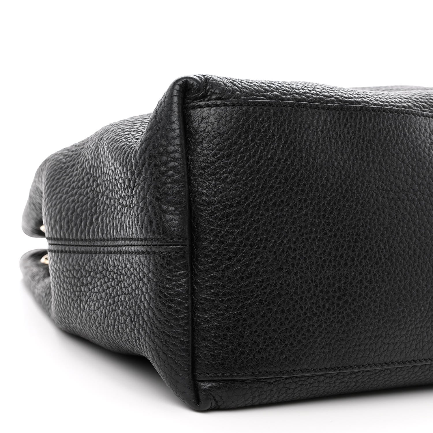 Gucci Pebbled Calfskin Medium Soho Chain Shoulder Bag Black 9 of 12