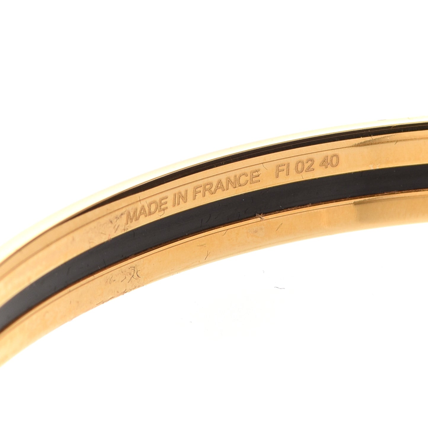 Enamel Printed Extra Narrow Zebres De Tanzanie Bracelet 62 Beige Blue