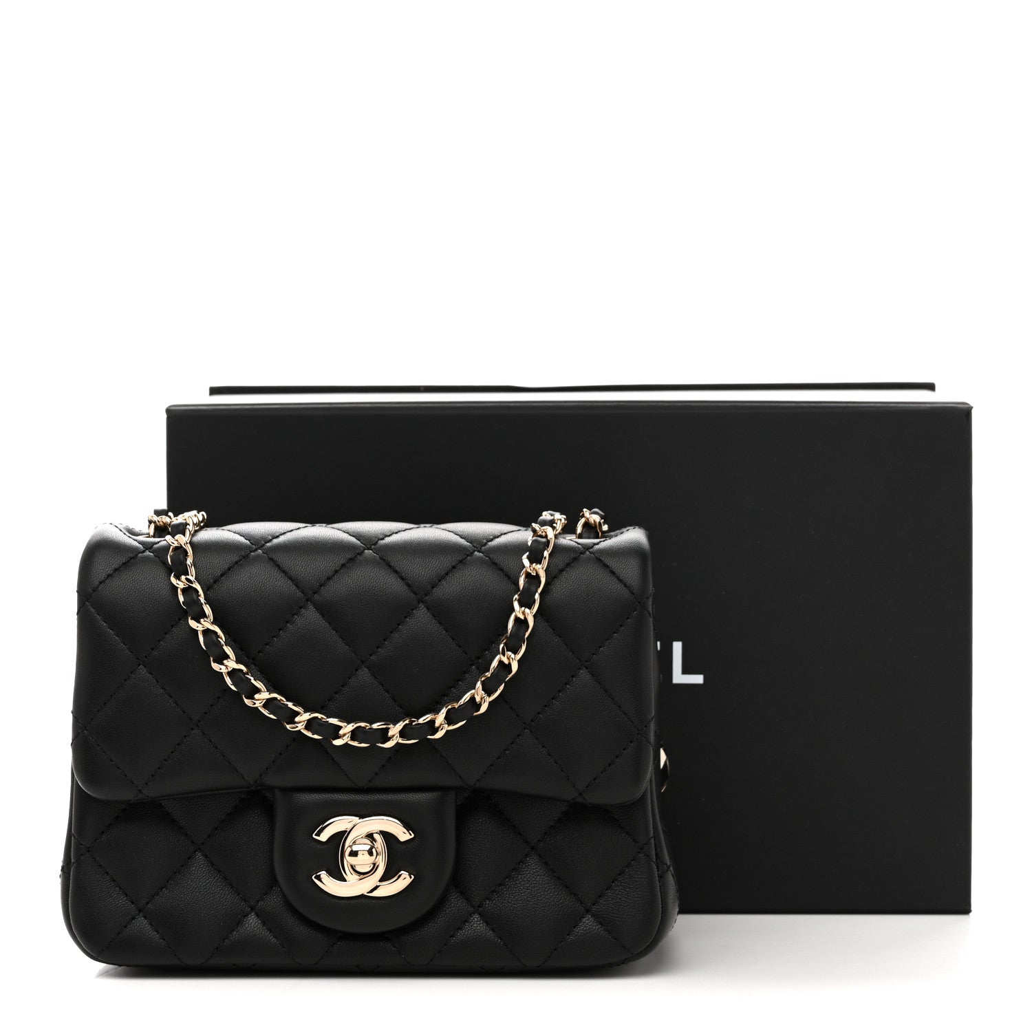 Chanel Lambskin Quilted Enamel Mini Pearl Crush Flap Black 11 of 11