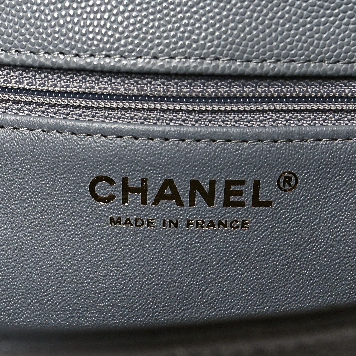 Chanel Caviar Quilted Flap Clutch Grey 6 of 11