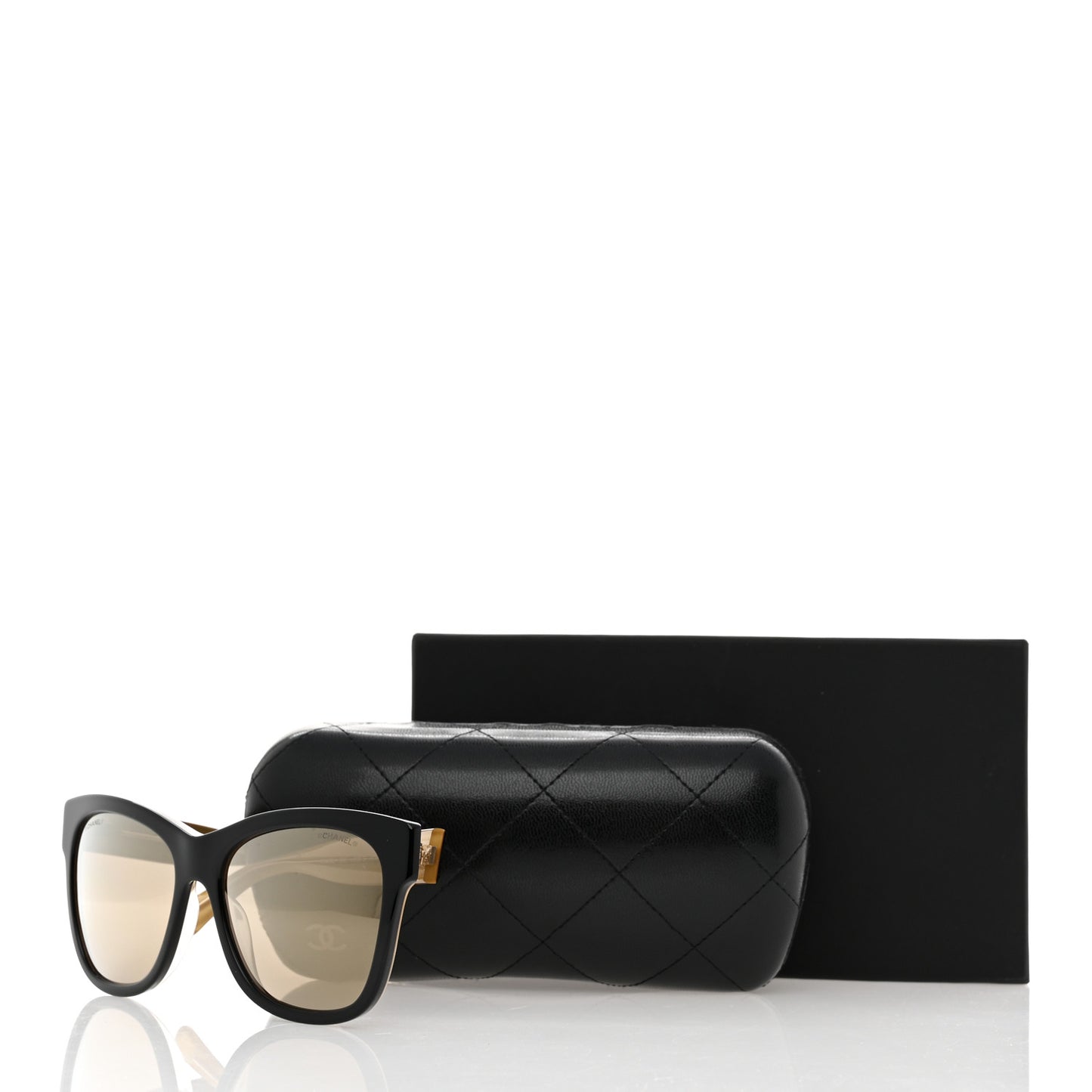 Acetate Square CC Sunglasses 5380 Black