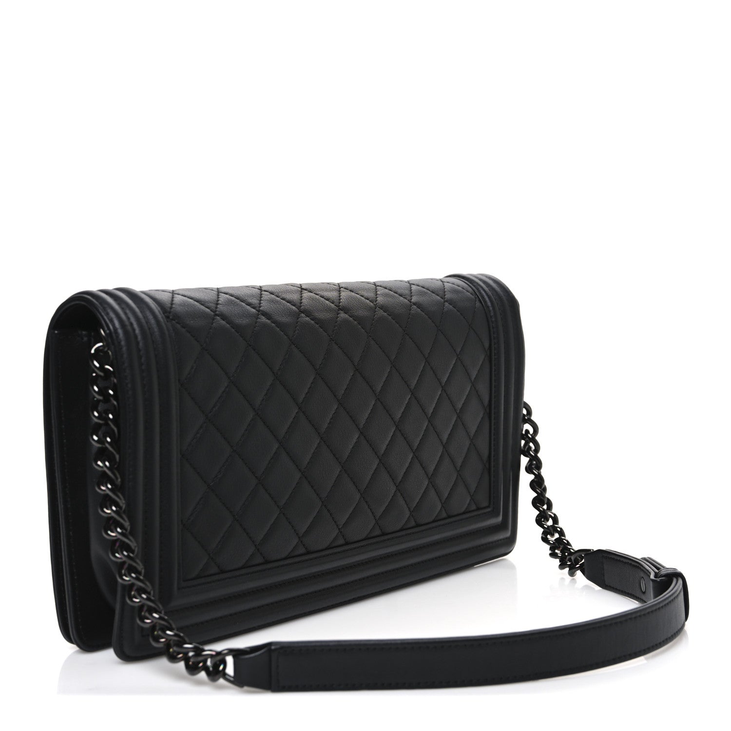 Chanel Calfskin Quilted New Medium Boy Flap So Black 3 of 11