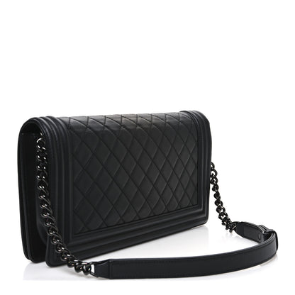Chanel Calfskin Quilted New Medium Boy Flap So Black 3 of 11