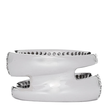 Roberto Coin 18K White Gold Diamond Scalare Double Row Ring 53 6.25 3 of 4
