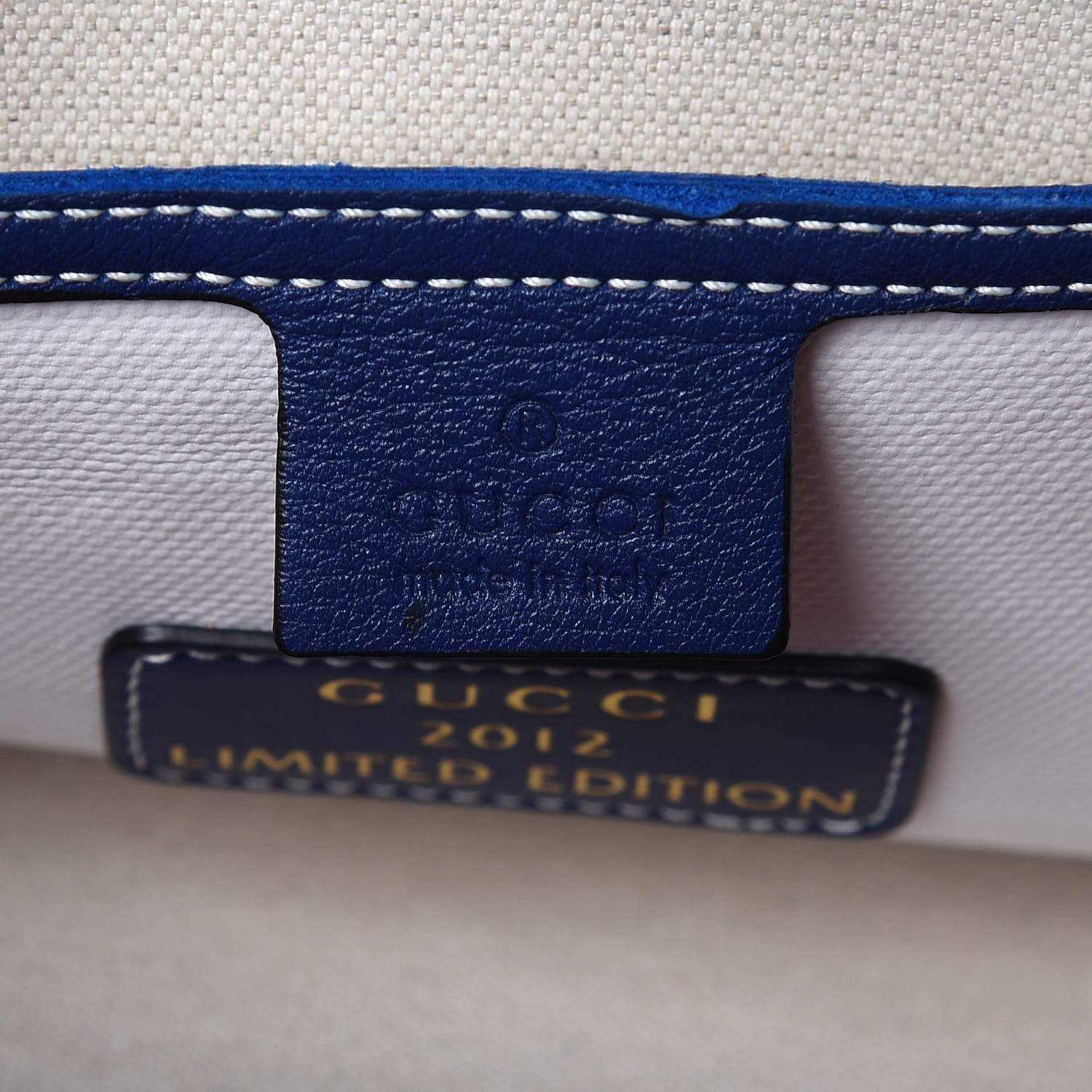 Gucci Canvas City Collection London Skyline Olympics Vertical Tote White 7 of 14