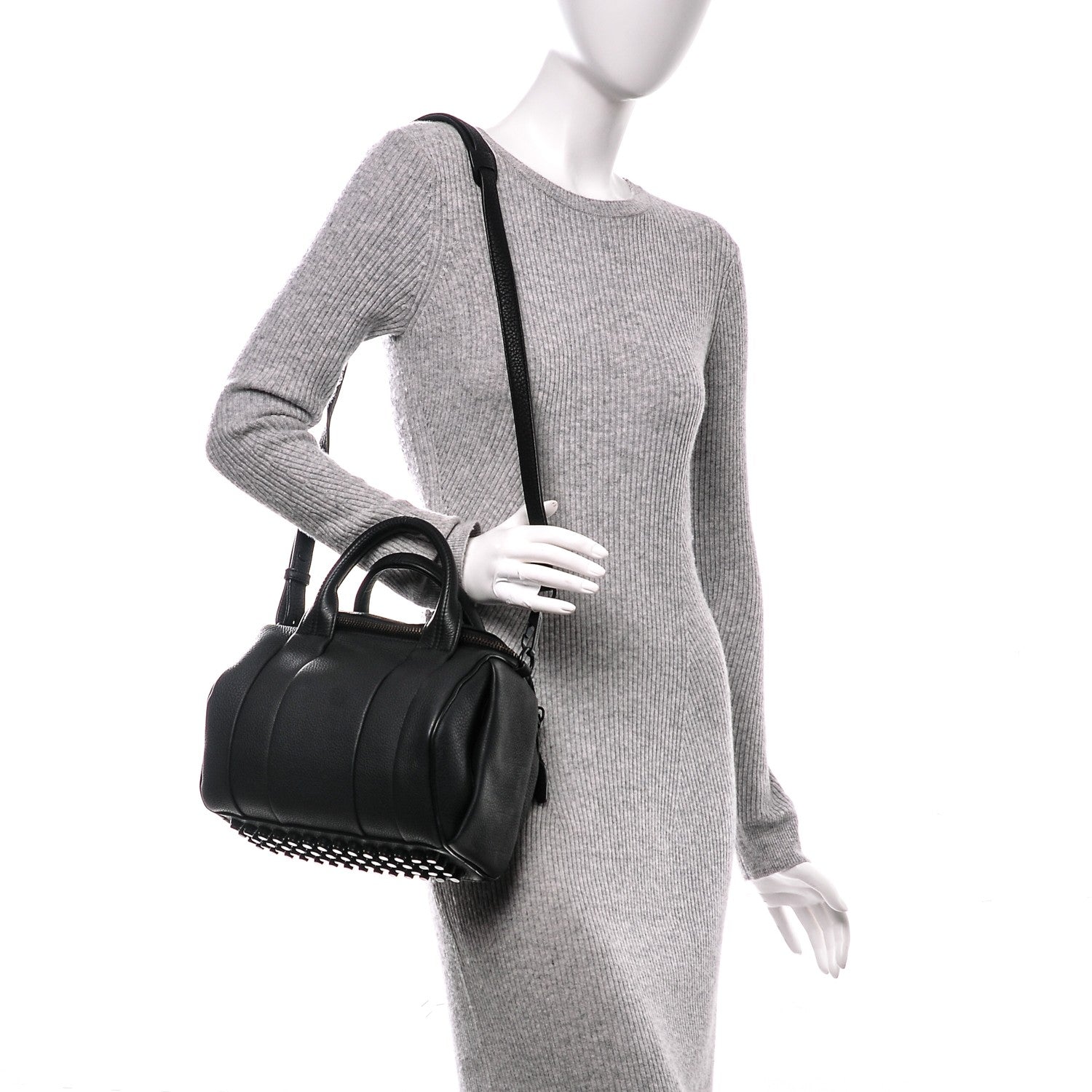 Alexander Wang Pebbled Lambskin Rockie Black Matte Black Hardware 2 of 7
