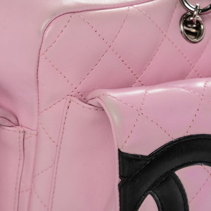 Chanel Calfskin Quilted Large Cambon Multipocket Reporter Pink Black 11 of 13