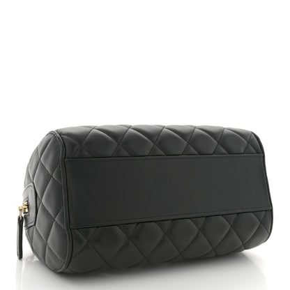 Chanel Lambskin Quilted Mini Bowling Bag Black 4 of 10