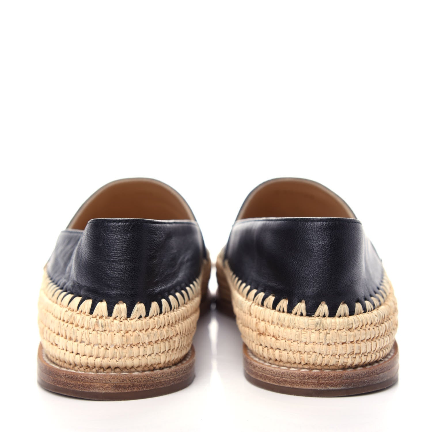Chanel Lambskin Grosgrain CC Espadrilles 38 Black 7 of 11