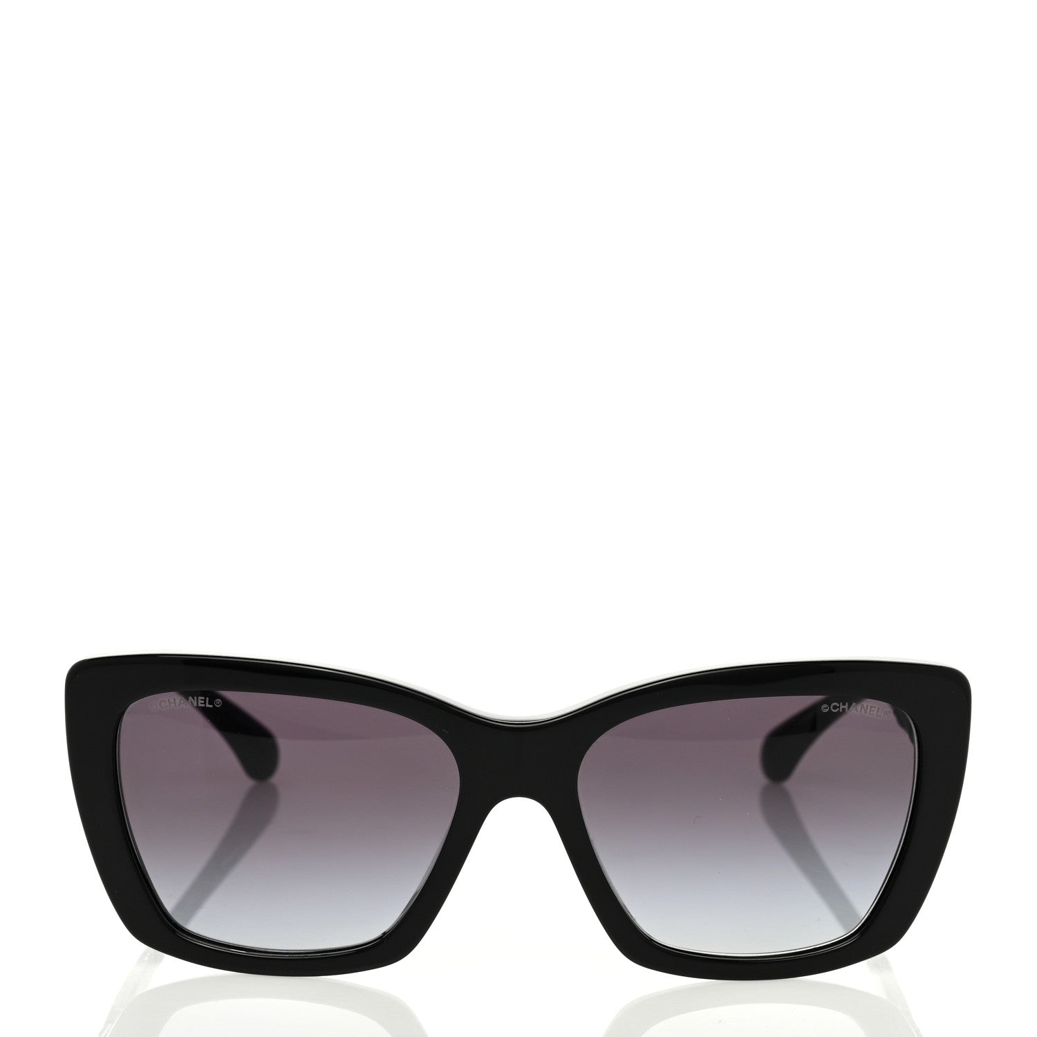 Chanel Acetate Calfskin Polarized Square Sunglasses 5476-Q-A Black 2 of 8