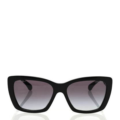 Chanel Acetate Calfskin Polarized Square Sunglasses 5476-Q-A Black 2 of 8