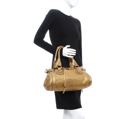 Chloe Metallic Calfskin Medium Paddington Satchel Gold 2 of 12