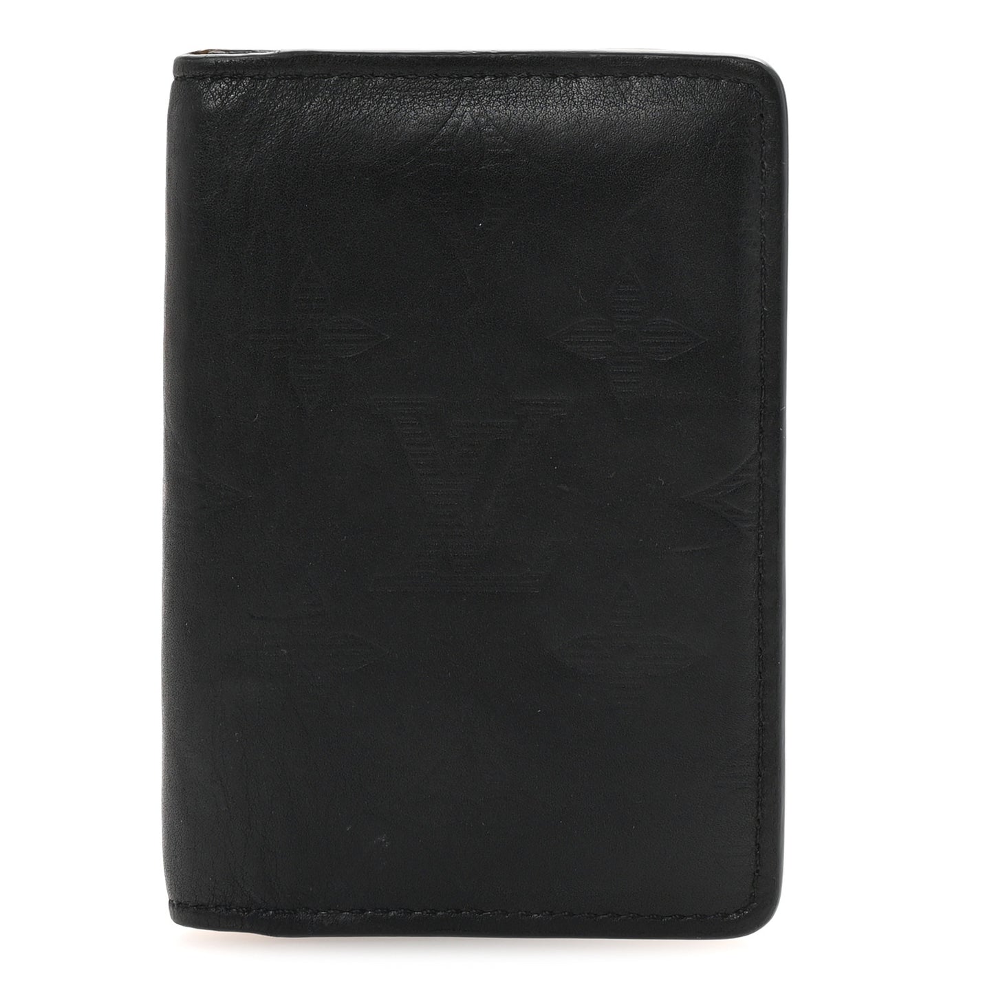 Calfskin Monogram Shadow Pocket Organizer Black
