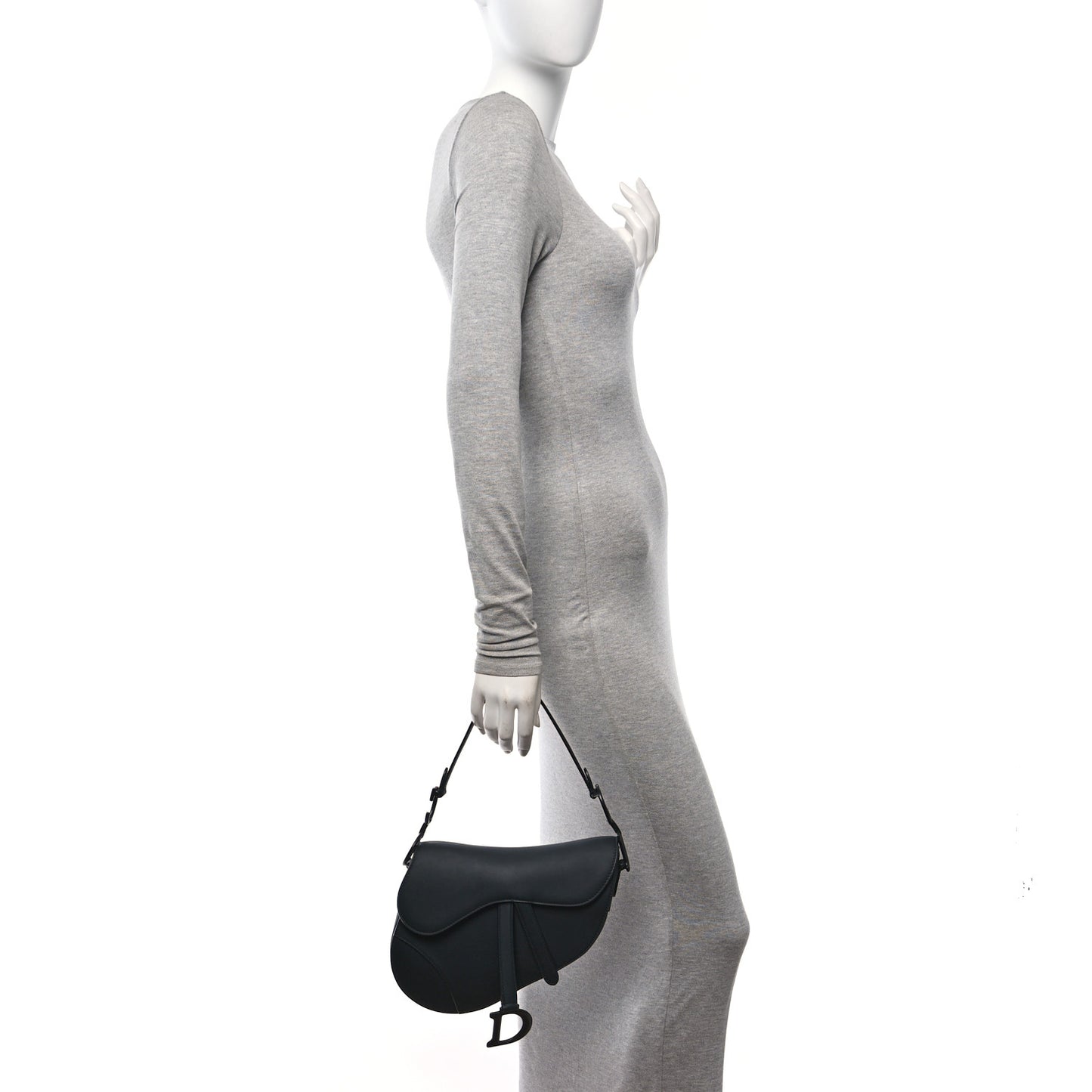 Ultra Matte Calfskin Saddle Bag Black