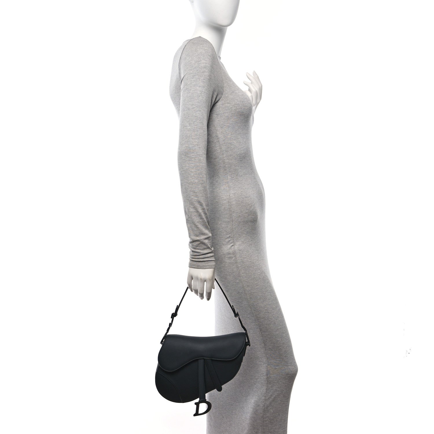 Christian Dior Ultra Matte Calfskin Saddle Bag Black 2 of 10
