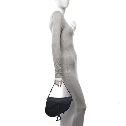 Christian Dior Ultra Matte Calfskin Saddle Bag Black 2 of 10