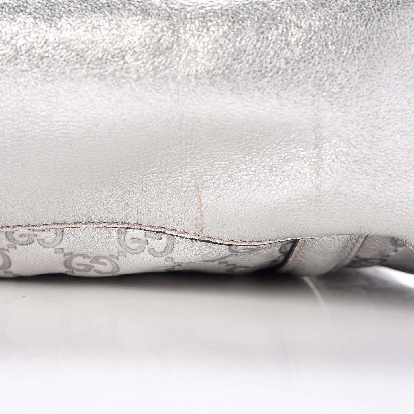 Guccissima Medium Britt Tote Silver