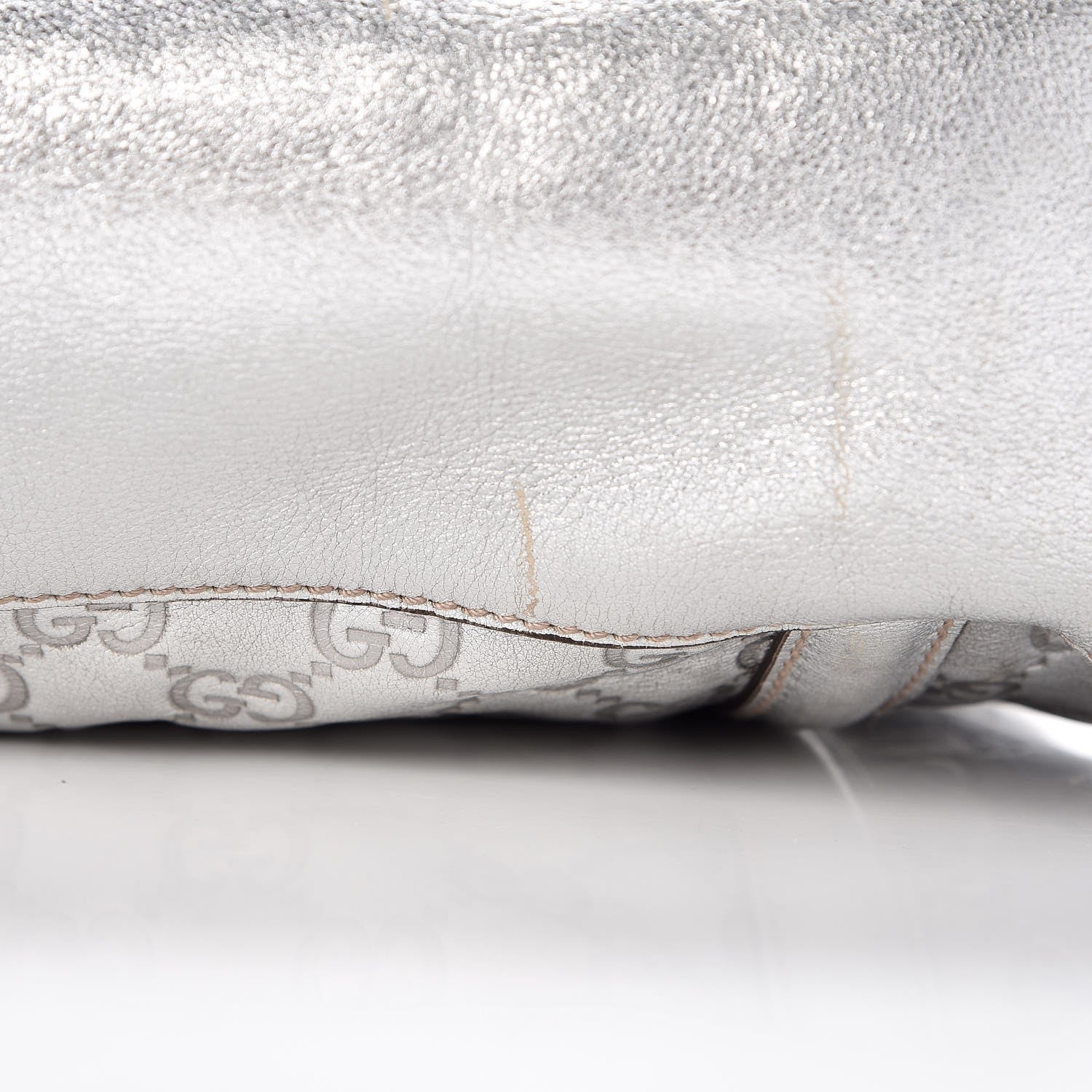 Gucci Guccissima Medium Britt Tote Silver 15 of 17