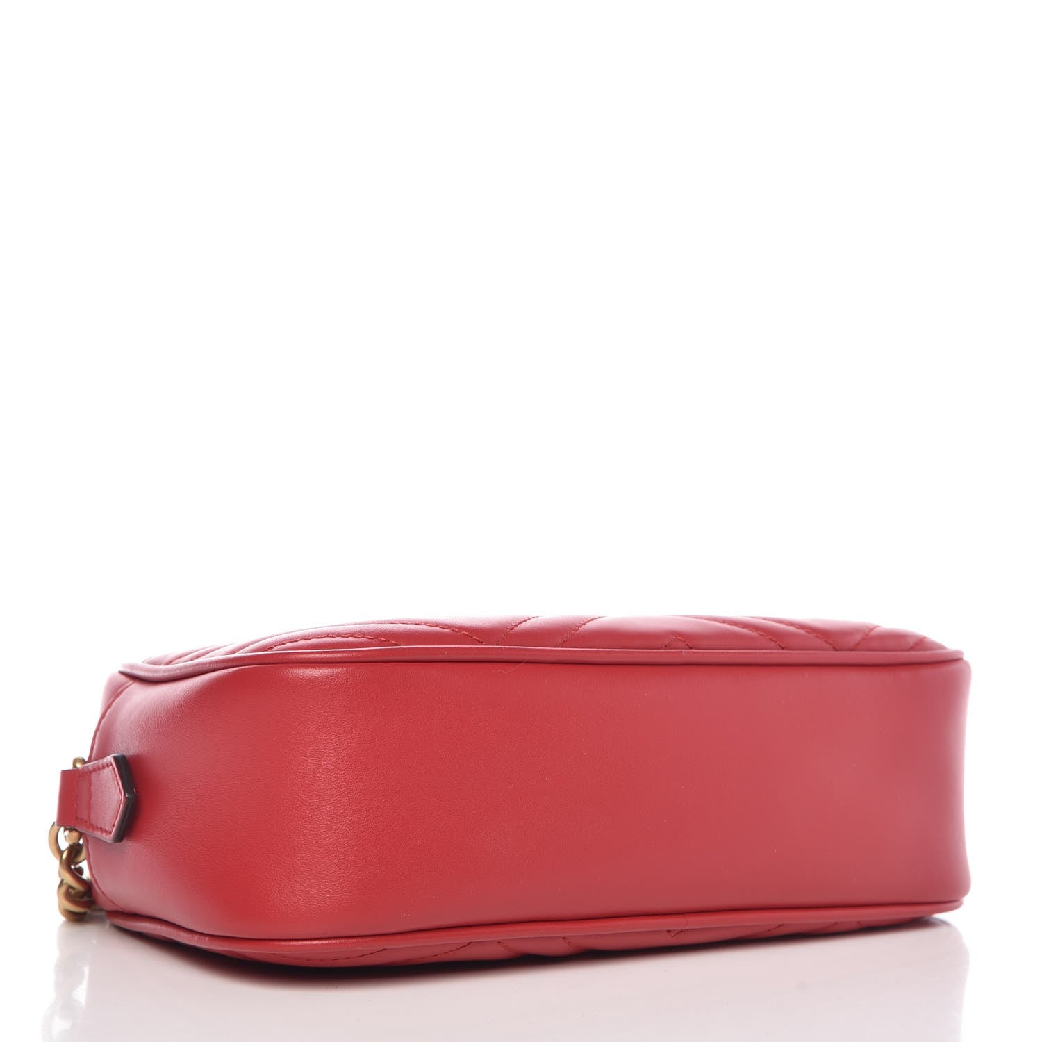 Gucci Calfskin Matelasse Small GG Marmont Chain Shoulder Bag Hibiscus Red 4 of 7