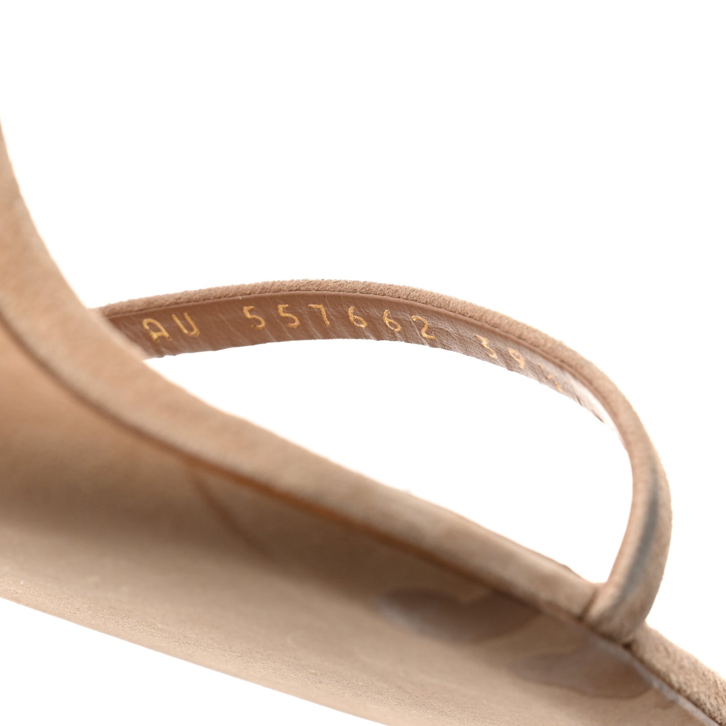 Suede Calfskin Opyum 110 Sandals 39.5 Cachemere Pale Gold