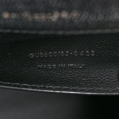 Saint Laurent Grain De Poudre Textured Mixed Matelasse Triquilt Medium Monogram Monochrome Satchel Black 7 of 11