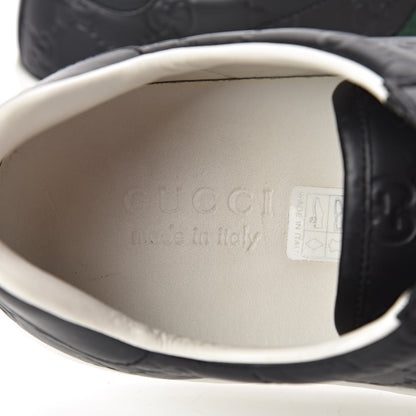 Gucci Guccissima Signature Web Mens Ace Sneakers 9 Black 5 of 11