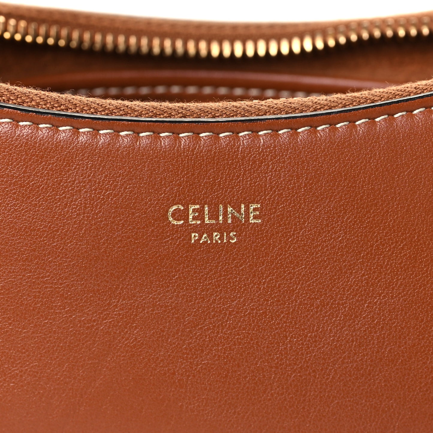 Smooth Calfskin Medium Chain Strap Ava Shoulder Bag Tan