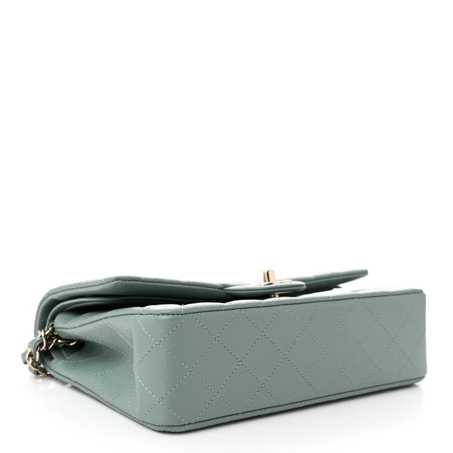 Chanel Caviar Quilted Medium Double Flap Dark Green 4 of 11