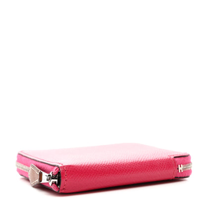 Hermes Epsom Silk'In Compact Wallet Framboise Nata 4 of 8