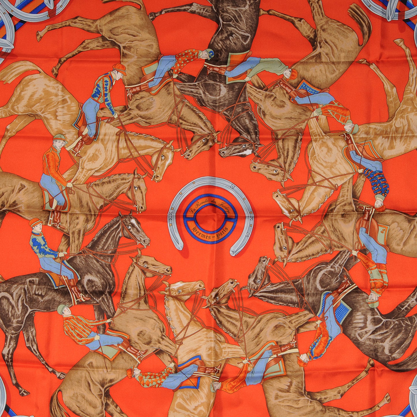 Silk La Ronde Des Jockeys Scarf 90 Orange