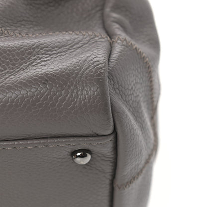 Chanel Caviar Square Stitched Bowler Grey 10 of 10