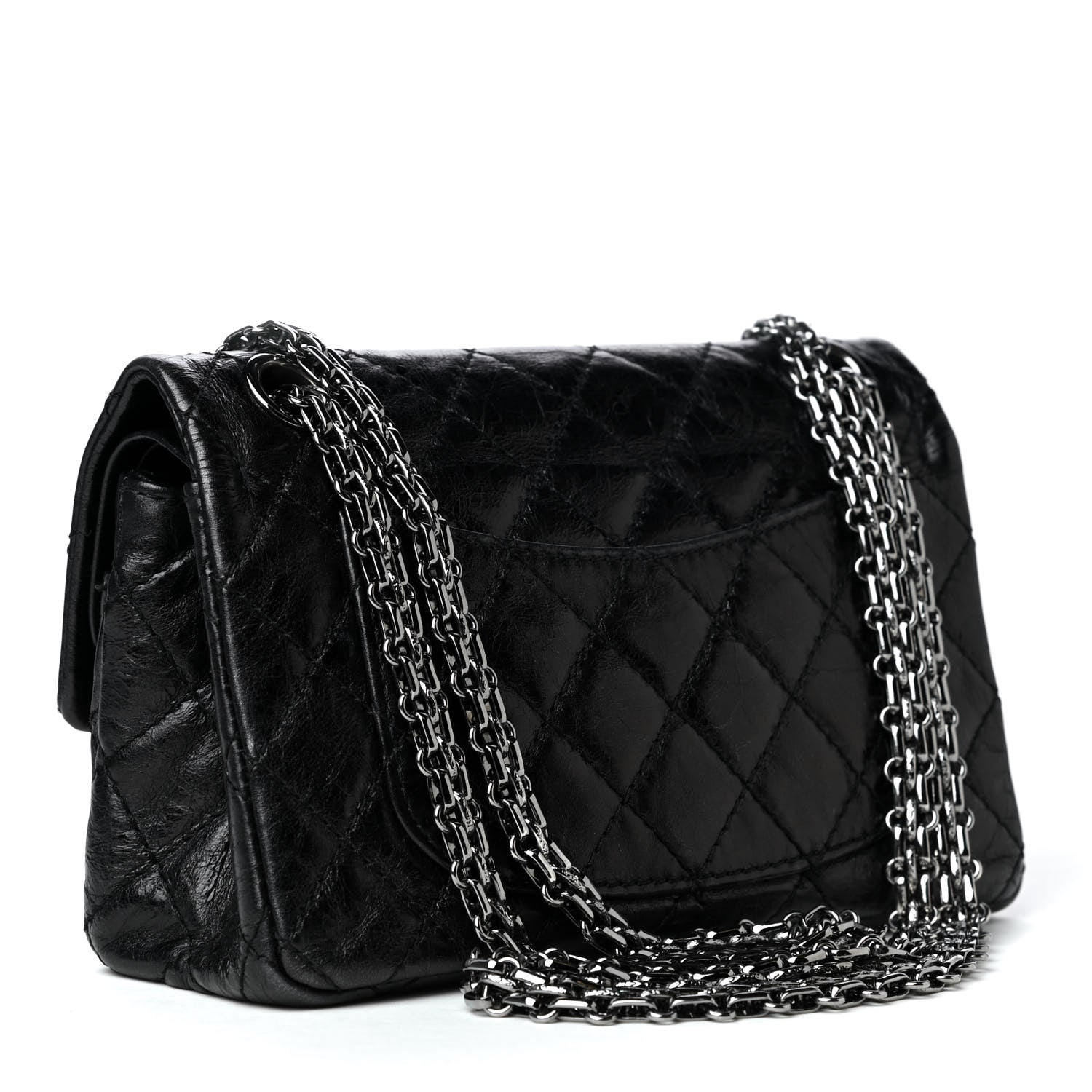 Chanel Aged Calfskin Quilted 2.55 Reissue 224 Flap Black 2 of 5