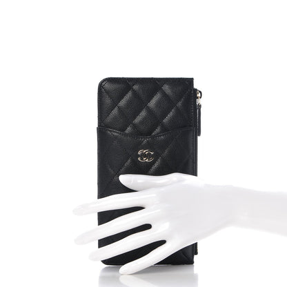 Chanel Caviar Quilted Classic Flat Wallet Pouch Black 2 of 9