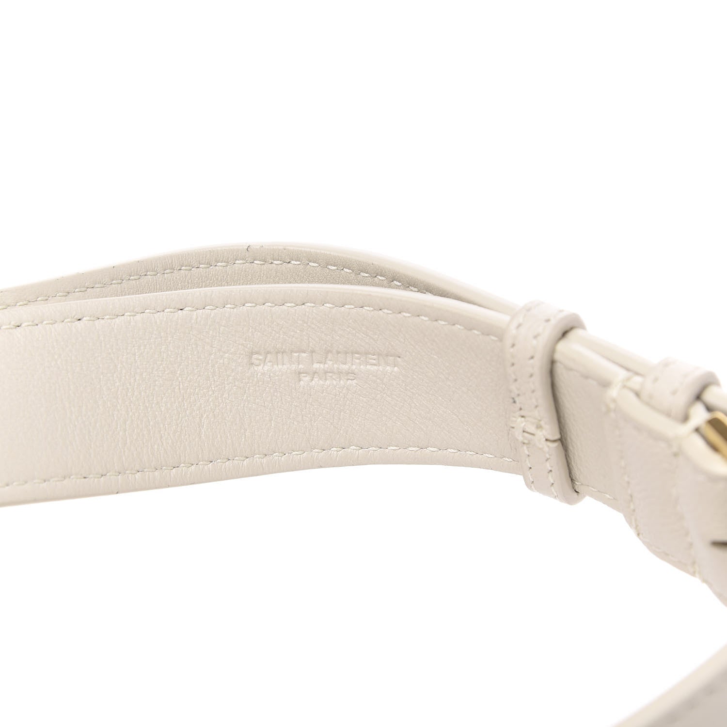 Saint Laurent Grain De Poudre Monogram Belt Bag Blanc Vintage 10 of 12