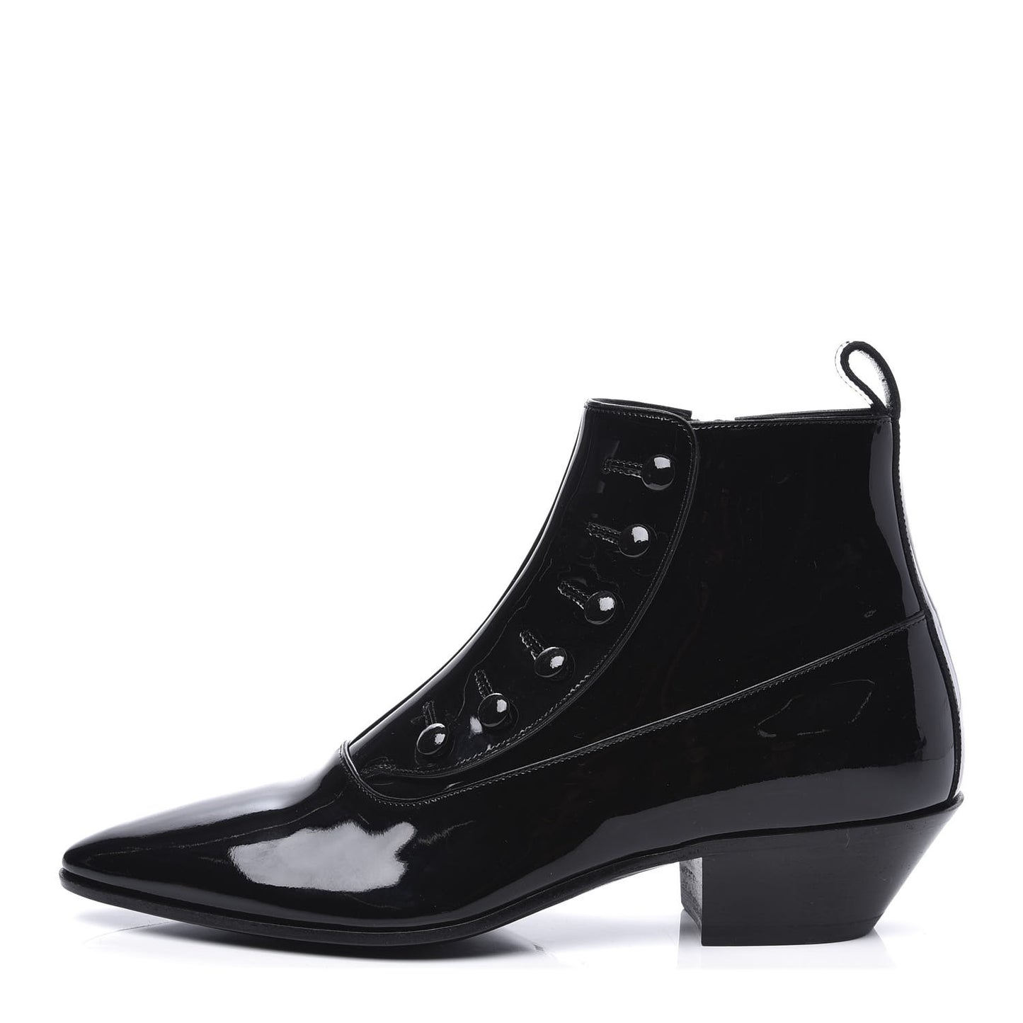 Vernice Belle Button Ankle Boots 37 Black