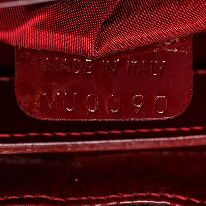Christian Dior Patent Diorissimo Saddle Bag Dark Red 6 of 13