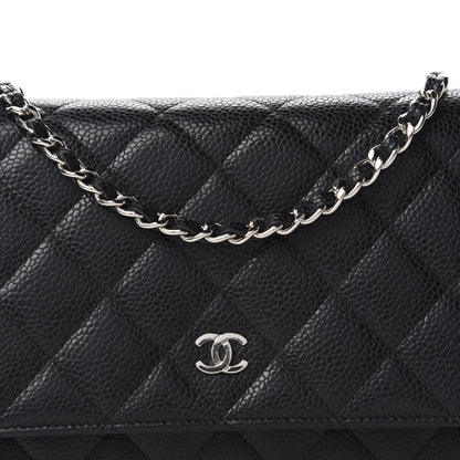 Chanel Caviar Quilted Wallet On Chain WOC Black 11 of 12
